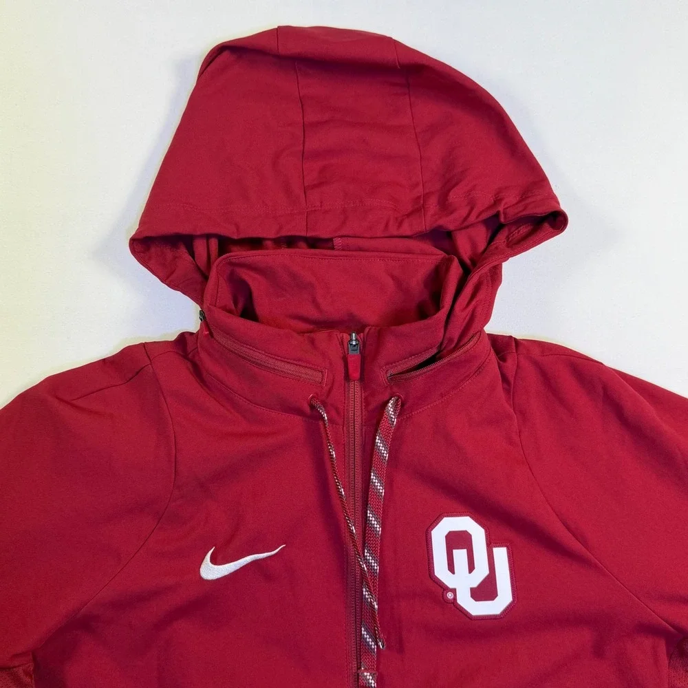 Oklahoma Sooners Nike Dri-FIT Full Zip Jacket Crimson Red Women's Small Logo